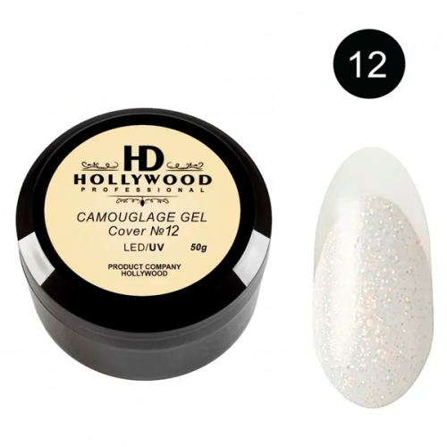 Гель камуфлюючий, Comouflage Led Gel Clear Cover #12 Hollywood Гель камуфлюючий, Comouflage Led Gel Clear Cover #12 Hollywood, 50 мл.