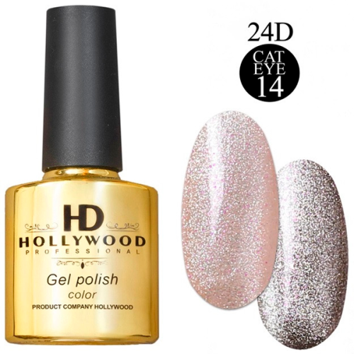 Гель-лак Котяче око Cat Eye 24D 014 Рожевий HD Hollywood Гель-лак «Котяче око» Cat Eye 24D 014 Рожевий HD Hollywood, 8 мл.