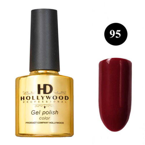 Гель-лак 95 Бордовий щільний HD Hollywood Гель-лак 95 Бордовий щільний HD Hollywood, 8 мл.