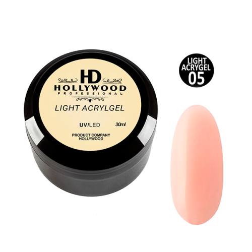 Рідкий акригель Light Acrygel 05 Ніжний персиково-бежевий HD Hollywood Рідкий акригель Light Acrygel 05 Ніжний персиково-бежевий HD Hollywood, 30 мл.