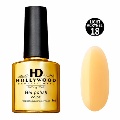 Рідкий акригель Light Acrygel 18 Теплий жовто-песочний HD Hollywood Рідкий акригель Light Acrygel 18 Теплий жовто-пісочний HD Hollywood, 8 мл.