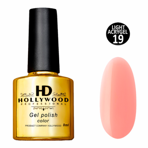 Рідкий акригель Light Acrygel 19 Ніжно-персиковий HD Hollywood, 8 мл.