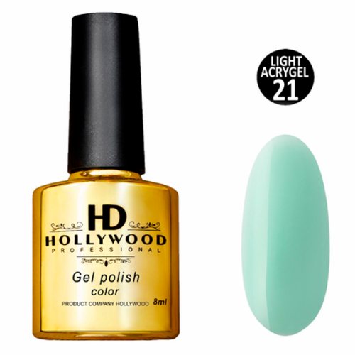 Рідкий акригель Light Acrygel 21 М'ята HD Hollywood, 8 мл.