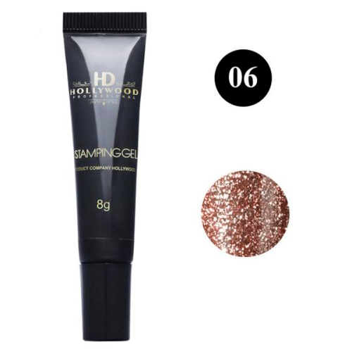 Гель-фарба для стемпінгу Бронза 06 HD Hollywood, 8 мл.