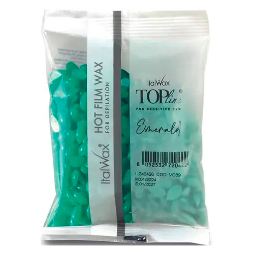 Гарячий плівковий віск в гранулах Italwax TOP LINE - Смарагд, 100 г.