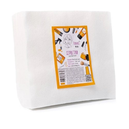 Серветки в пачці Panni Mlada™ 20х30 см (100 шт/пач) зі спанлейсу 40 г/м2 Текстура: гладка