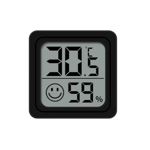 Портативний міні термометр гігрометр Black (чорний)