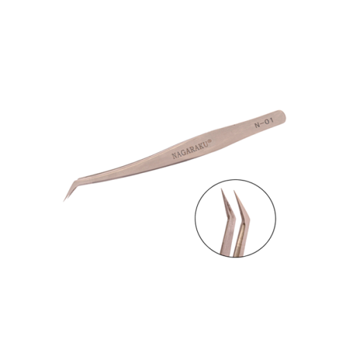 Nagaraku пінцет для нарощування, кутовий N-01