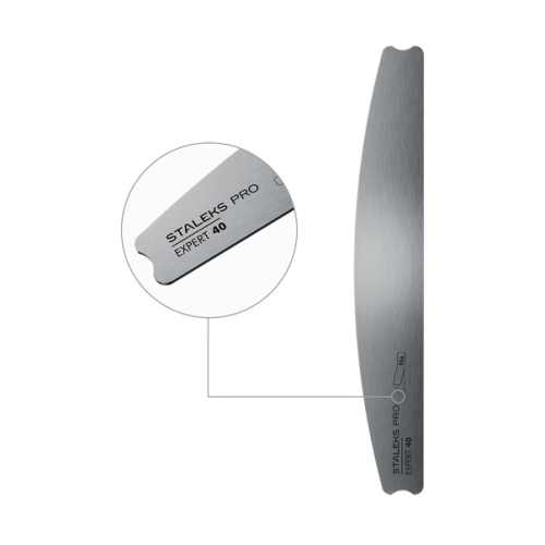 Пилка-основа металева півмісяць staleks pro expert 40 mbe-40