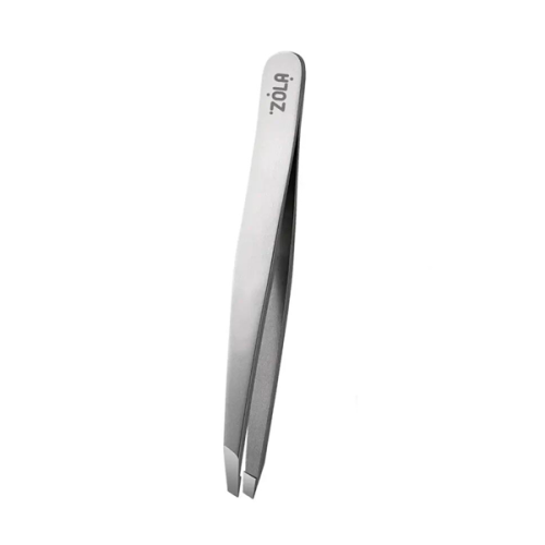 ZOLA Пінцет срібний зі скосом ZOLA Пінцет срібний зі скосом ZOLA Silver tweezers with a bevel