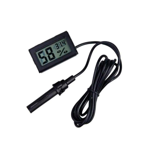 Гігрометр міні, термометр цифровий (черный)