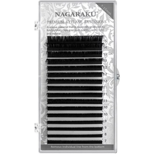Вії Nagaraku чорні L mix 0.10 (7-15 мм)