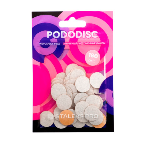 Змінні файли білі для педикюрного диска 180 грит staleks pro expert pododisc s 50 шт