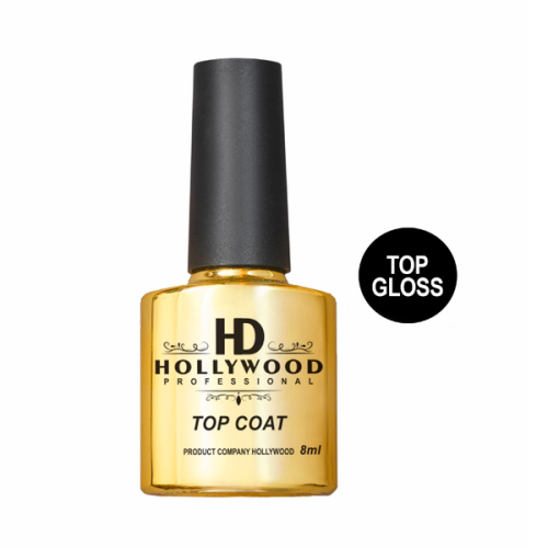 TOP Gloss No Wipe HD Hollywood, 8 мл, для твердих матеріалів