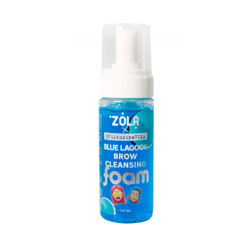 ZOLA Viktorina Vika Піна для брів блакитна, що очищає BLUE LAGOON BROW CLEANSING 150 мл ZOLA Viktorina Vika Cleansing Eyebrow Foam Blue BLUE LAGOON BROW CLEANSING 150 ml