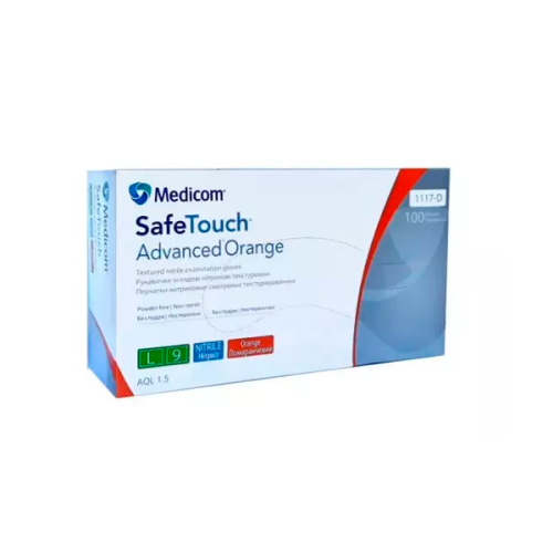 Рукавички нітрилові оранжеві 5,0г, розмір L, без тальку Medicom 1117 Рукавички нітрилові оранжеві 5,0г, розмір L, без тальку Medicom 1117, 100 шт уп.