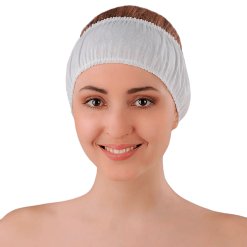 Пов'язка для волосся Doily® (10 шт/пач) зі спанбонду Колір: білий