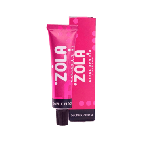 ZOLA Фарба для брів із колагеном 15ml. 06 ZOLA Фарба для брів із колагеном 15ml. 06 blue black Eyebrow Tint With Collagen 15ml.